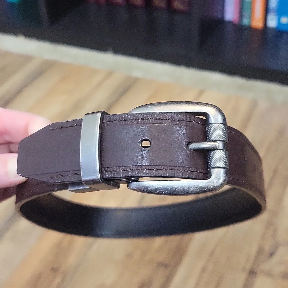 BOY'S LEVI'S Brown Black Reversible Bonded Leather Belt Size S 22-24